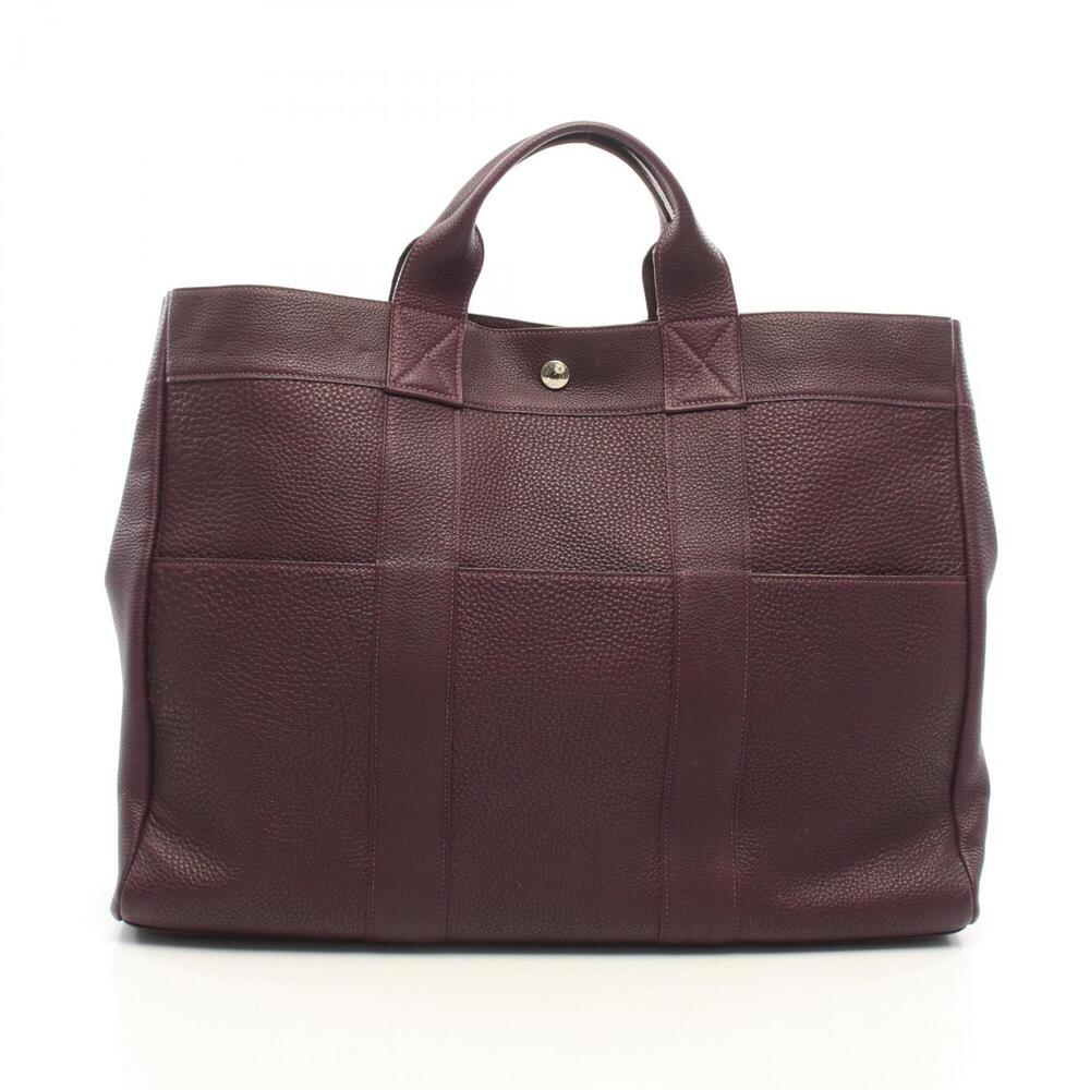Hermes HERMES Fourre-Tout MM Tote Bag Handbag Leather Togo Women's Purple